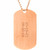 14k Rose Gold Satin Finish Dog Tag Pendant (2" x 1 1/8")