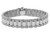 14k White Gold President Jubilee Bracelet 12MM Wide 8 Inches