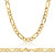 10k Gold 8.95mm Open Figaro Chain 26 Inches