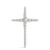 1.00ct Diamond Cross Pendant On 14k White Gold 30.0mm