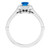 18K White Gold Genuine Sapphire  and Diamond  Ring .80 Ctw