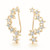 14K 1/3 CTW Natural Diamond Ear Climbers Star Earrings