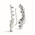 14K 1/3 CTW Natural Diamond Ear Climbers Star Earrings