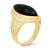 14k Yellow Gold Ladies Cabochon Marquise Onyx Ring 22mm Wide