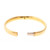 18k Yellow Gold Italian Hinged Hollow Bangle (7mm) wide Regular