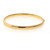 18k Yellow Gold Italian Hinged Hollow Bangle (6mm) wide Large