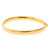 18k Yellow Gold Italian Hinged Hollow Bangle (7mm) wide Large