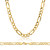 10k Gold 6.8mm Open Figaro Chain 28 Inches