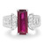 Platinum 0.97 Carat T.W. Diamond Genuine Ruby 3.03 Ctw Ring