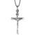 Sterling Silver Crucifix Pendant (Charm) 1 1/8 inch tall