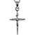 Sterling Silver Crucifix Pendant (Charm) 1 1/8 inch tall