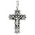 Sterling Silver Crucifix Pendant (Charm) 1 3/8 inch tall