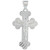 Sterling Silver Crucifix Pendant (Charm) Bottony 2 inch tall