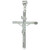 Sterling Silver Crucifix Pendant (Charm) w/ Large Tubular Cross 2 1/2 inch tall