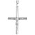 Sterling Silver Crucifix Pendant (Charm) 4mm Tubular High Polished 1 3/4 inch Tall