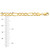 14k Gold 5.4mm Open Figaro Chain 22 Inches