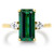 18k Gold 4.28 Ct. Natural Green Tourmaline Diamond Ring