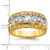 14k Yellow Gold Mens 7 Stone Nugget 2.0ct. Diamond Band 9mm Wide