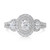 14k White Gold 2.06CT Diamond 3 Stone Ring 12.0mm