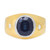 18k Yellow Gold 1/5 ct Diamond 2.60 Ct Sapphire Ring 11.0mm