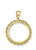 14k Gold 1/2 oz Gold Lunar  (Series III) Coin Rope 4 Prong Bezel 25.6MM