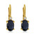 14k Yellow Gold 2.00 Ct. Genuine Sapphire Diamond Earrings 5 x 7