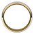 14k Yellow Gold 6mm Two Tone Traditional Domed Wedding Band