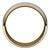 14k Yellow Gold 8mm Two Tone Traditional Domed Wedding Band