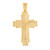 14k Yellow Gold Cz Cross Pendant  with White Gold Christ  31mm wide by 55mm High