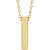 14K Yellow Gold Four Sided Bar Necklace 12.00 mm x 2.6mm