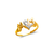 14k Two Tone Gold Mom Ring