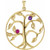 14K Yellow Gold Mothers Family Tree  Pendant Up to Six Stones