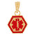 14k Gold Solid Gold Medical Id Pendant 15.7MM