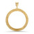 14k Yellow Gold 10 Pesos 4 Prong Chevron Coin Bezel