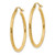 14k Yellow Gold 2.0mm Diamond Cut  Hoop Earrings 30mm Diameter