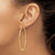 14k Yellow Gold 2.0mm Diamond Cut Hoop Earrings 50mm Diameter