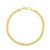 14K Yellow Gold 3.5mm Bismark Bracelet 7.25 Inches