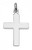 18k White Gold Cross Pendant 15mm x 9mm