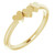 14k Yellow Gold Family Heart Mothers Ring 4mm by 11mm