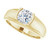 18K Yellow Gold Natural Cushion Cut 2.02 ct Mens Diamond Ring 8mm