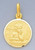 14k Gold 25mm Italian Round Angel Pendant