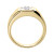 14k Yellow gold 15MM Cross Diamond Band Ring .66 ct
