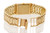 14k Yellow Gold  Men's Italian Watch 21mm Tappering to 16mm