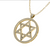 14k Yellow Gold 40mm x 33mm Diamond Star Of David Necklace 1.55 ctw.