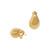 14k Yellow Gold Drop-Shaped Teardrop Button Earrings 26mm Polished Finish 26mm