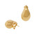 14k Yellow Gold Drop-Shaped Teardrop Button Earrings 29mm Button Earrings Polished Finish 28mm