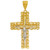 14k Yellow Gold 85mm W X 45mm Nugget Crucifix Charm Pendant