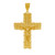 14k Yellow Gold 70mm  X 45mm Nugget Crucifix Charm Pendant
