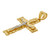14k Yellow Gold 50mm  X 28mm Nugget Crucifix Charm Pendant