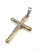 14k Yellow and White Gold Fancy Crucifix Pendant 25mm by 37mm